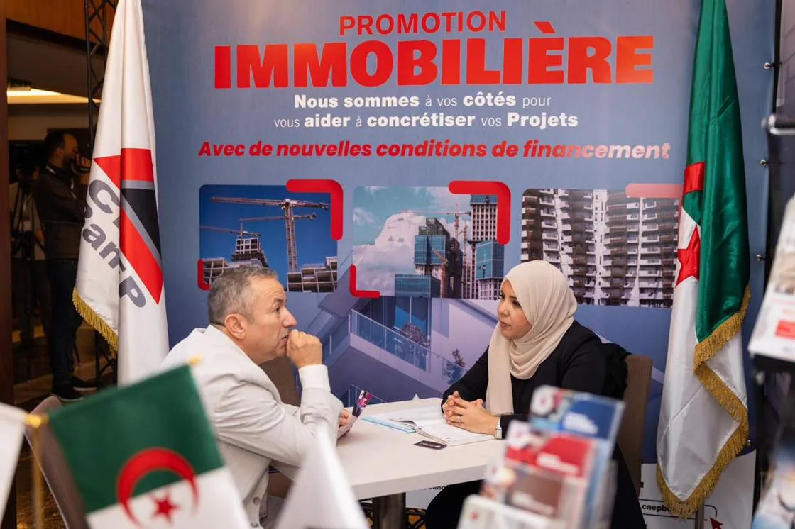 A property development stand during the exhibition