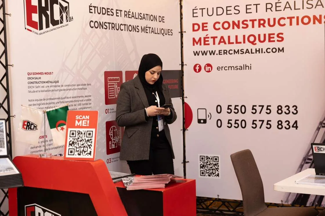 An exhibitor at the ERCM metal construction stand