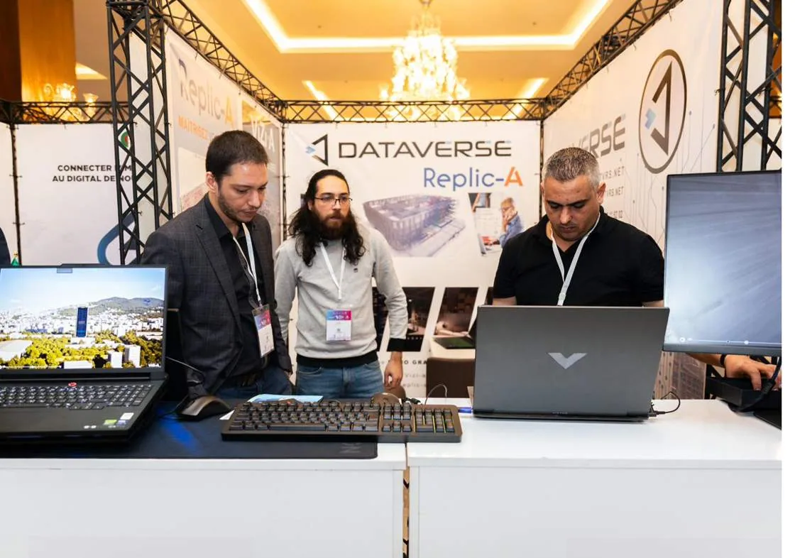The DATAVERSE PropTech stand demonstrating its platform